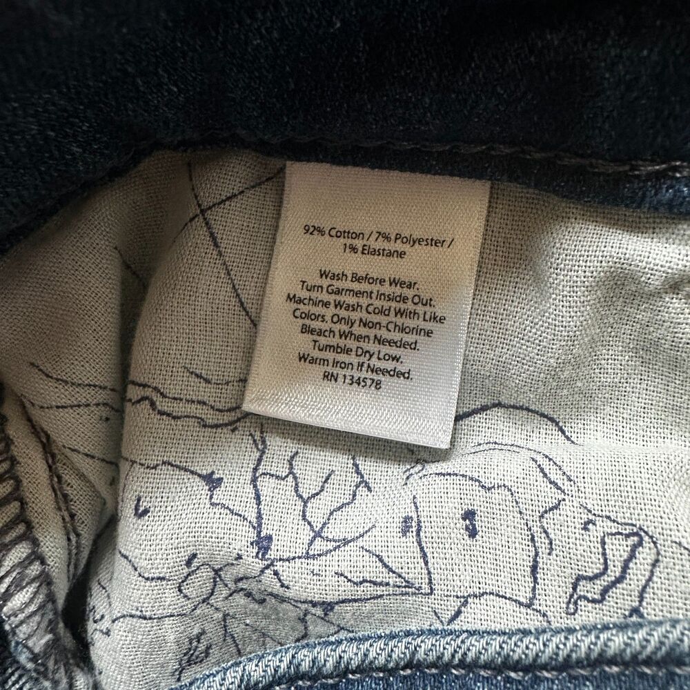 Vineyard Vines Skinny Medium Wash Jeans - Women 6 - Slim Raw Hem Y2K Fit - Picture 8 of 8